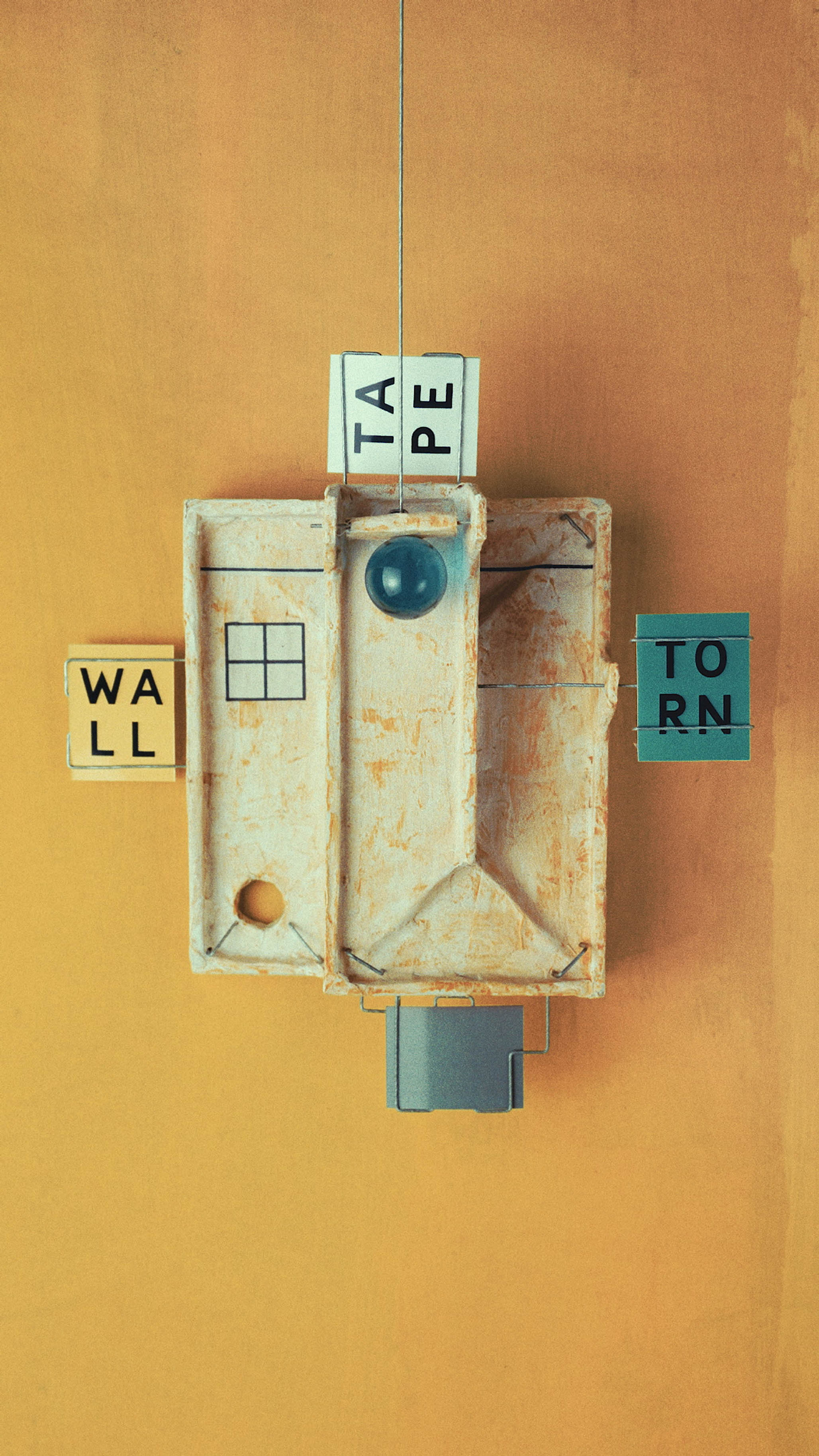 Impactist - THREE WORD VERSE: TAPE TORN WALL still